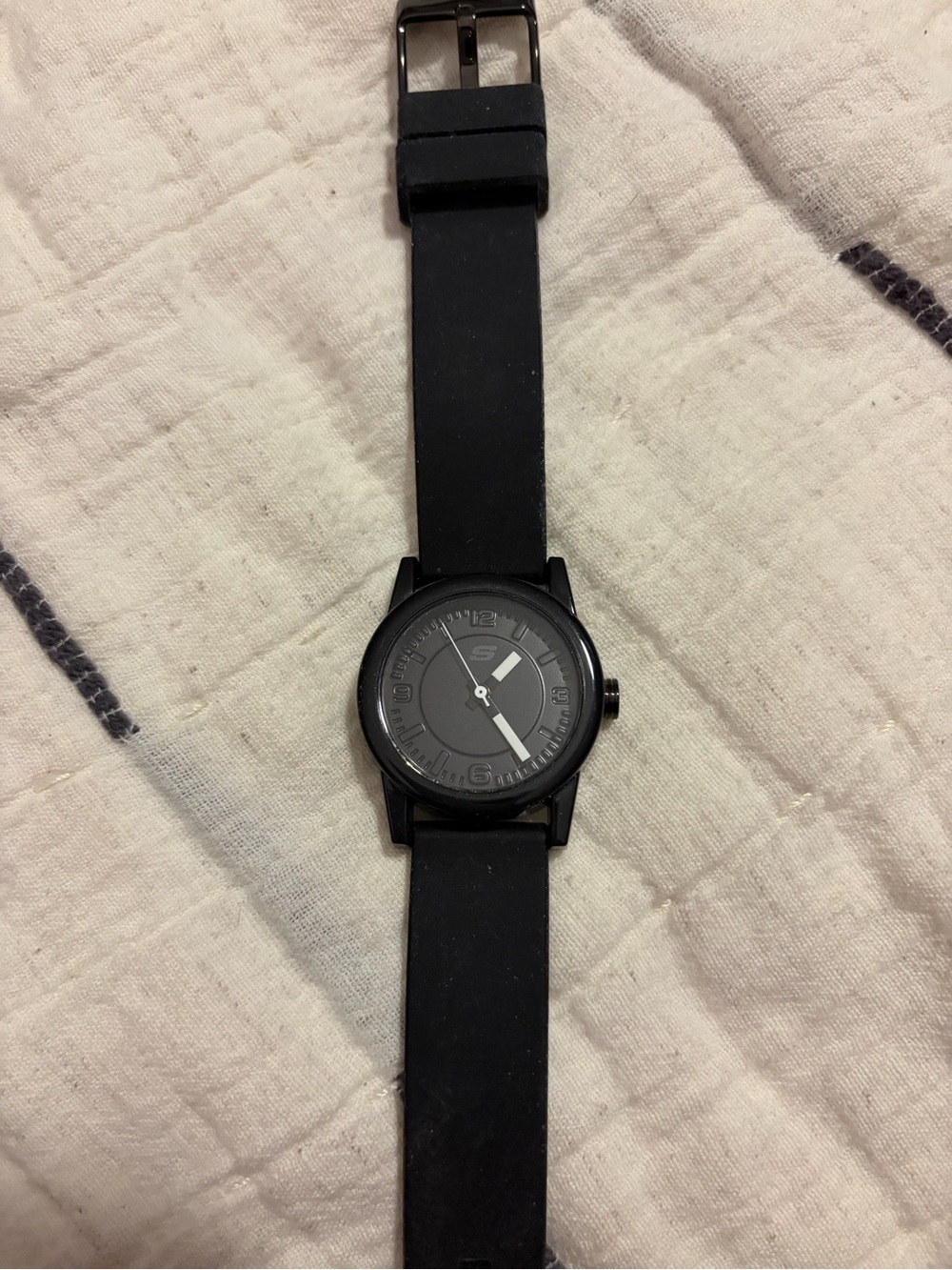 Skechers Women's Black Silicone Strap Watch